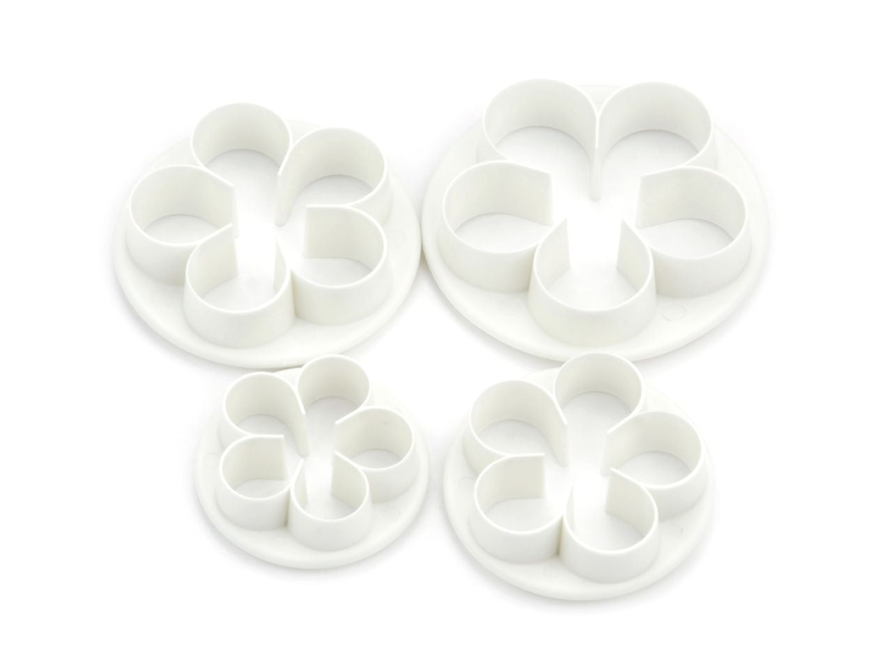 dekofee 5-leaf flower cutter set, 4 pieces.