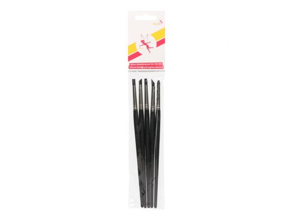 dekofee modeling brushes silicone fine set of 5