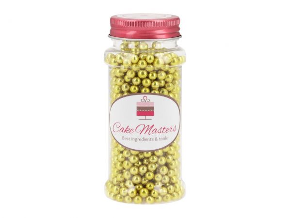 Cake-Masters Weiche Zuckerperlen gold 5mm 80g