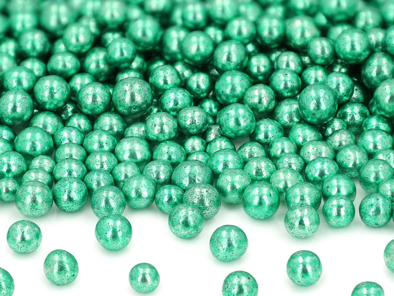 Cake-Masters Soft Sugar Pearls metallic green 7mm 80g