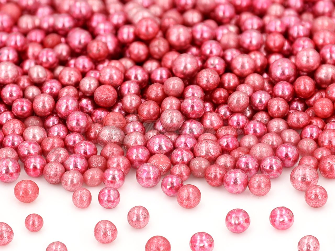 Cake-Masters Soft Sugar Pearls metallic pink 5mm 80g