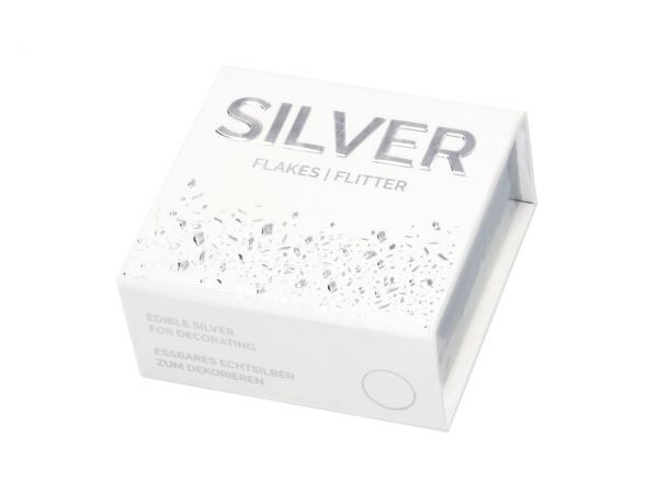 Cake-Masters Mini Flacon Glitter coarse silver-yellow