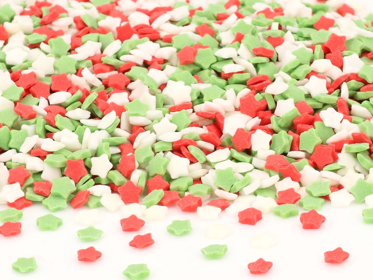 Cake-Masters sprinkles stars white, green, red 50g