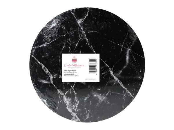 Cake-Masters Cakeboard round 25cm marble black