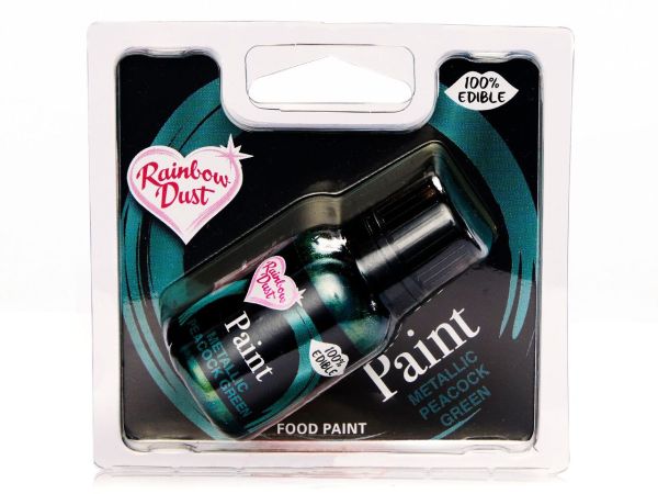 Rainbow Dust Metallic-Lebensmittelfarbe Peacock Green 25ml