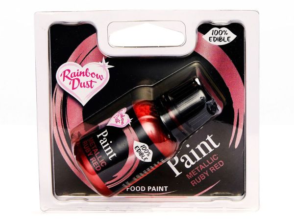 Rainbow Dust Metallic-Lebensmittelfarbe Ruby Red 25ml