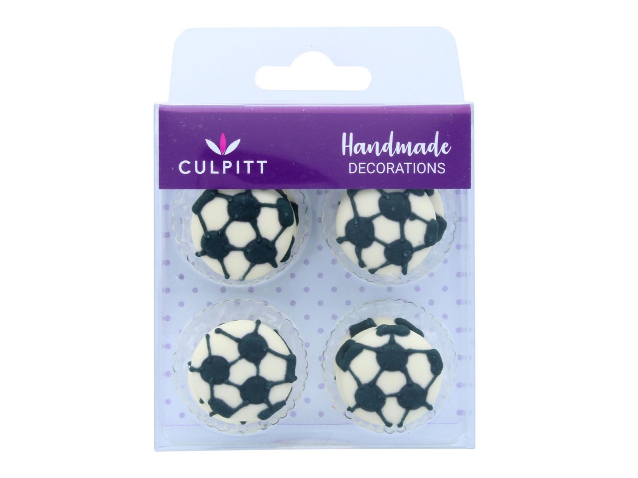 Culpitt sugar decoration football 12 pieces 2.5 cm