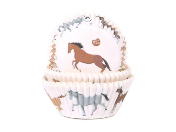 House of Marie Muffin Cases Horses 50 pieces