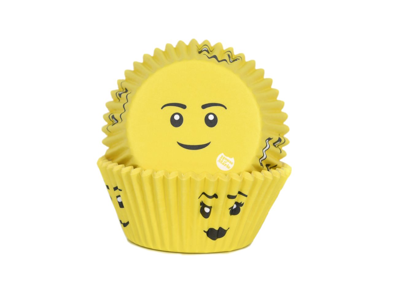 House of Marie Muffinförmchen Yellow smile 50 Stück