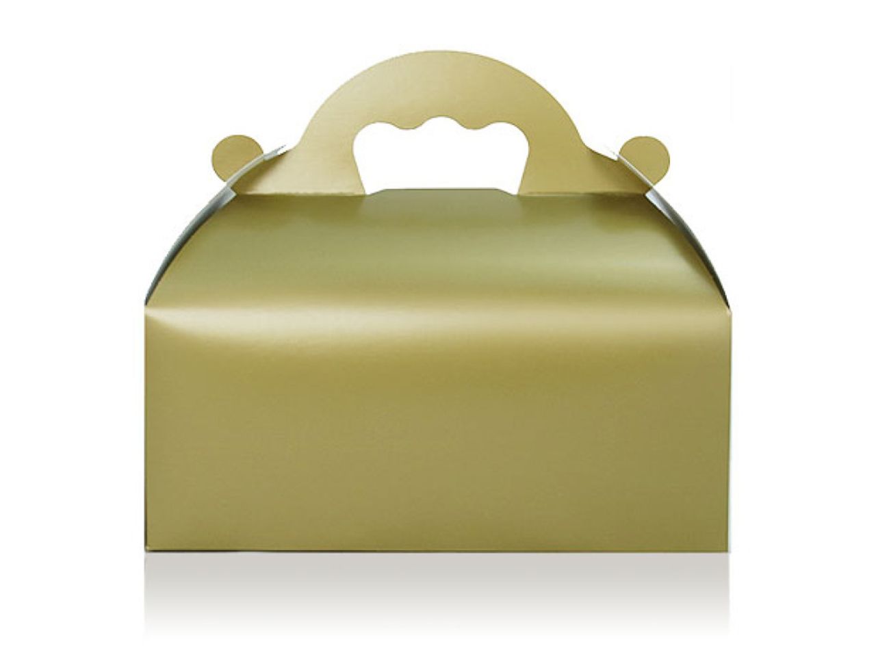 Cake box with handle 10x18cm gold