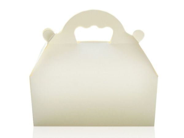 Cake box with handle 10x18cm white