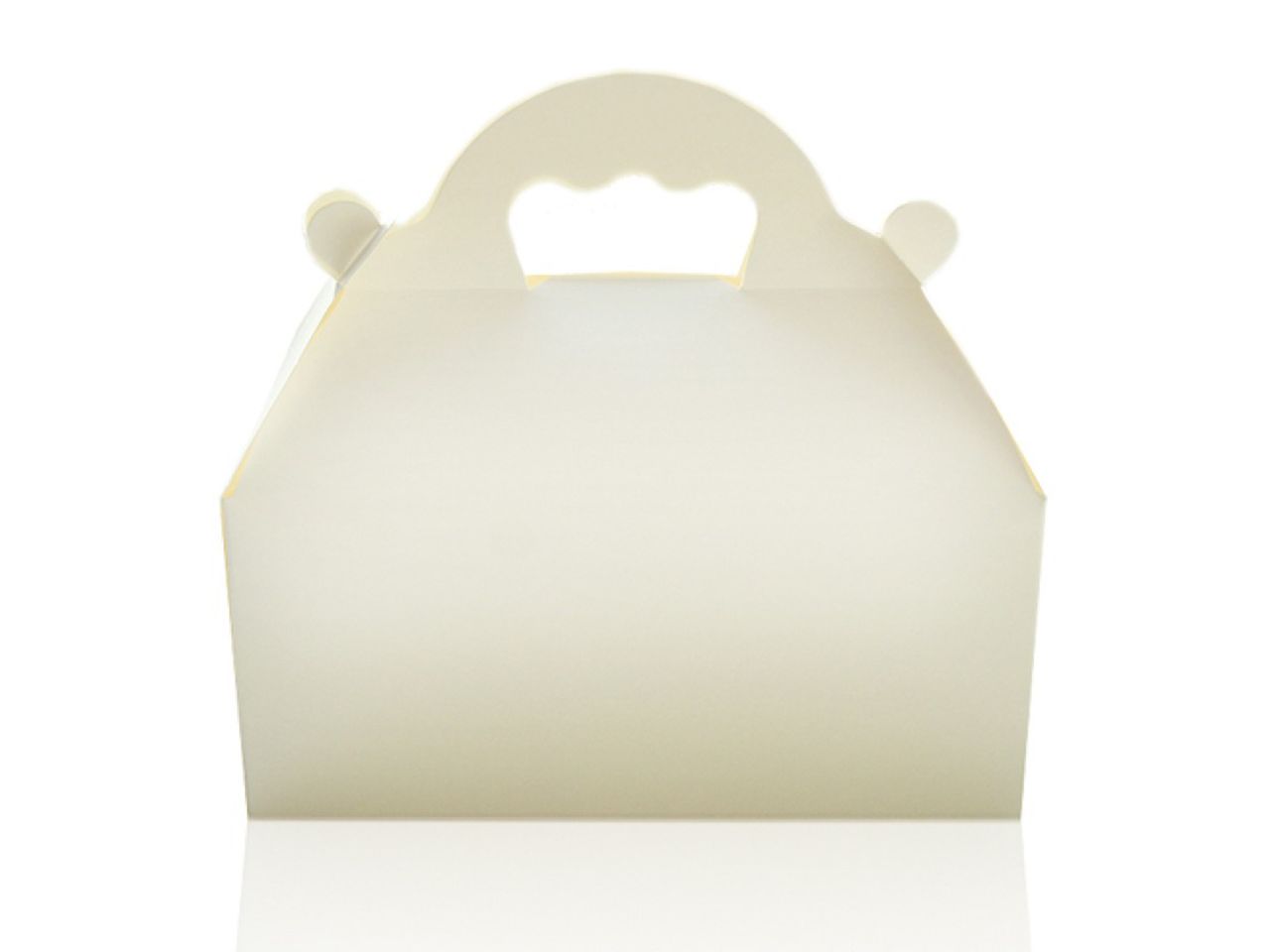 Cake box with handle 16x18cm white