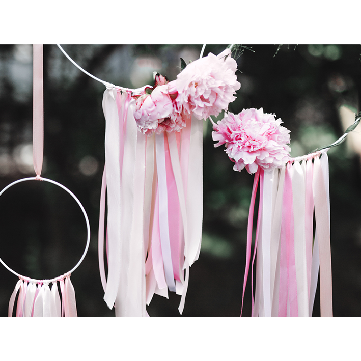 1 balloon ribbon - satin - 12mm - pink 