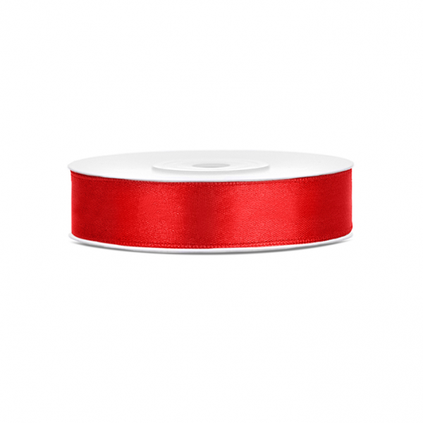 1 balloon ribbon - satin - 12mm - red 