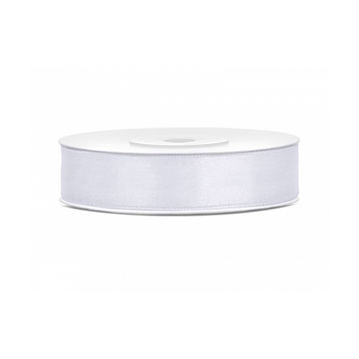 1 Balloon Ribbon - Satin - 12mm - White 