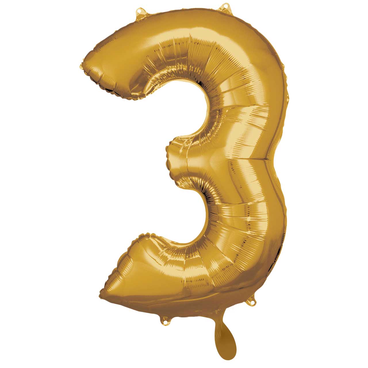 1 Balloon XXL - Number 3 - Gold 