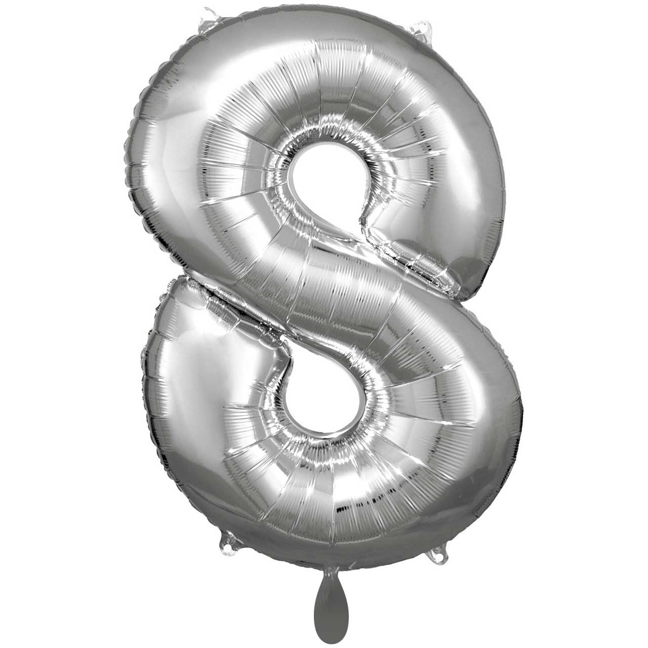 1 Balloon XXL - Number 8 - Silver 