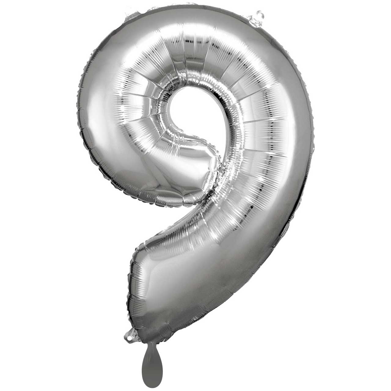 1 Balloon XXL - Number 9 - Silver 