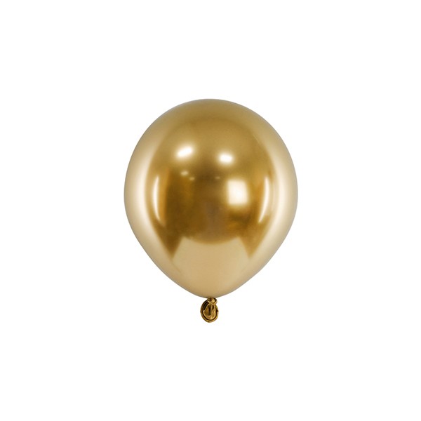 50 mini balloons - Ø 12cm - Glossy - Gold