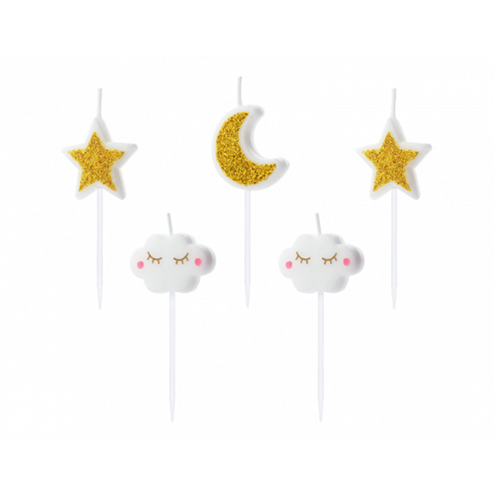 5 cake candles - Little Star