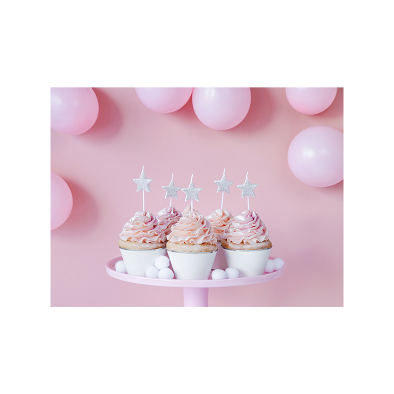 5 cake candles - Stars