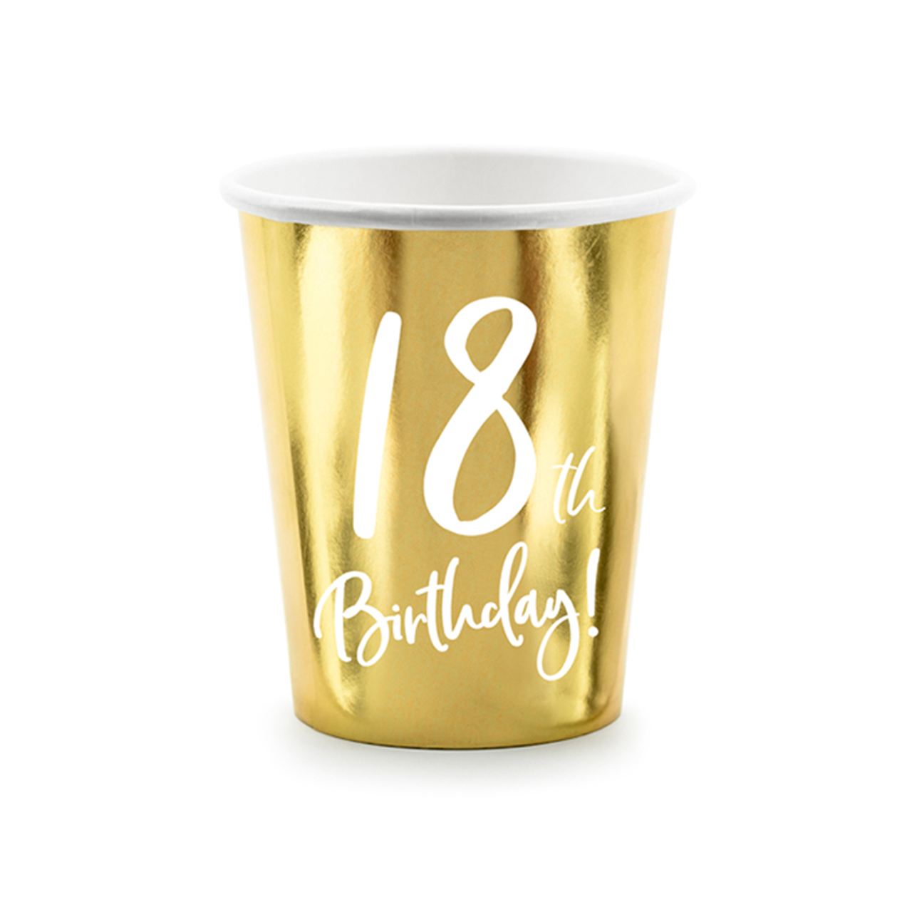 6 paper cups Trend - 220ml - 18th Birthday