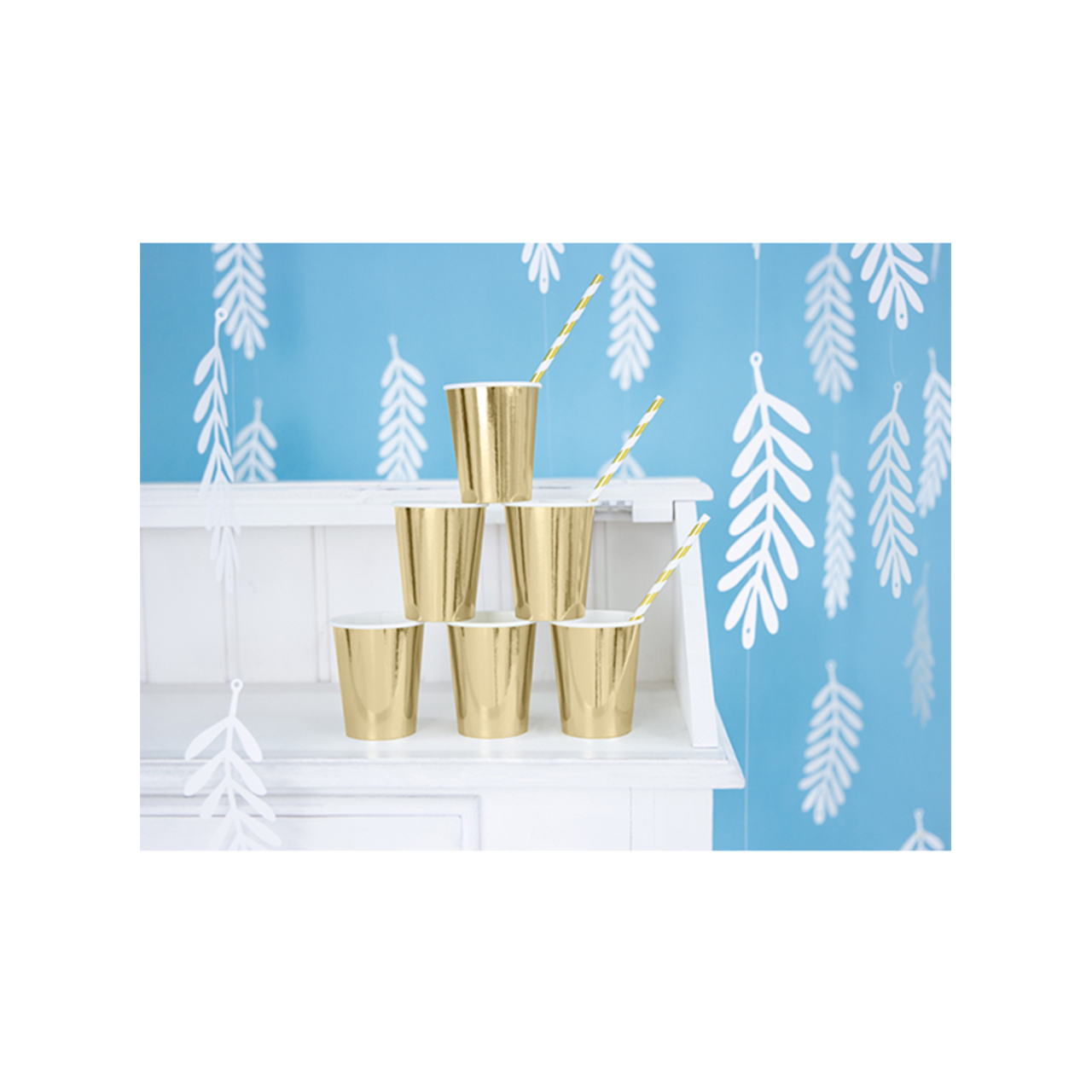 6 paper cups Trend - 220ml - Gold