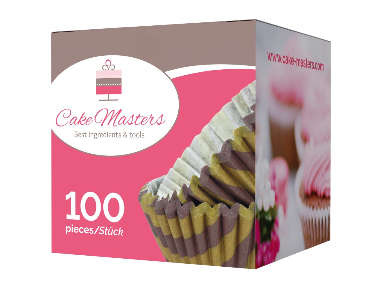 Cake-Masters Pralinenkapseln 25mm mocca-gold 100 Stück