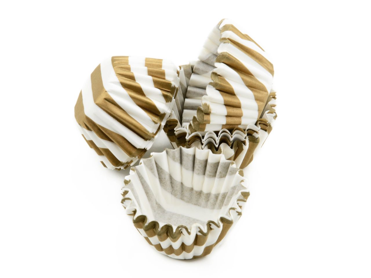 Cake-Masters Pralinenkapseln 25mm weiß-gold 100 Stück