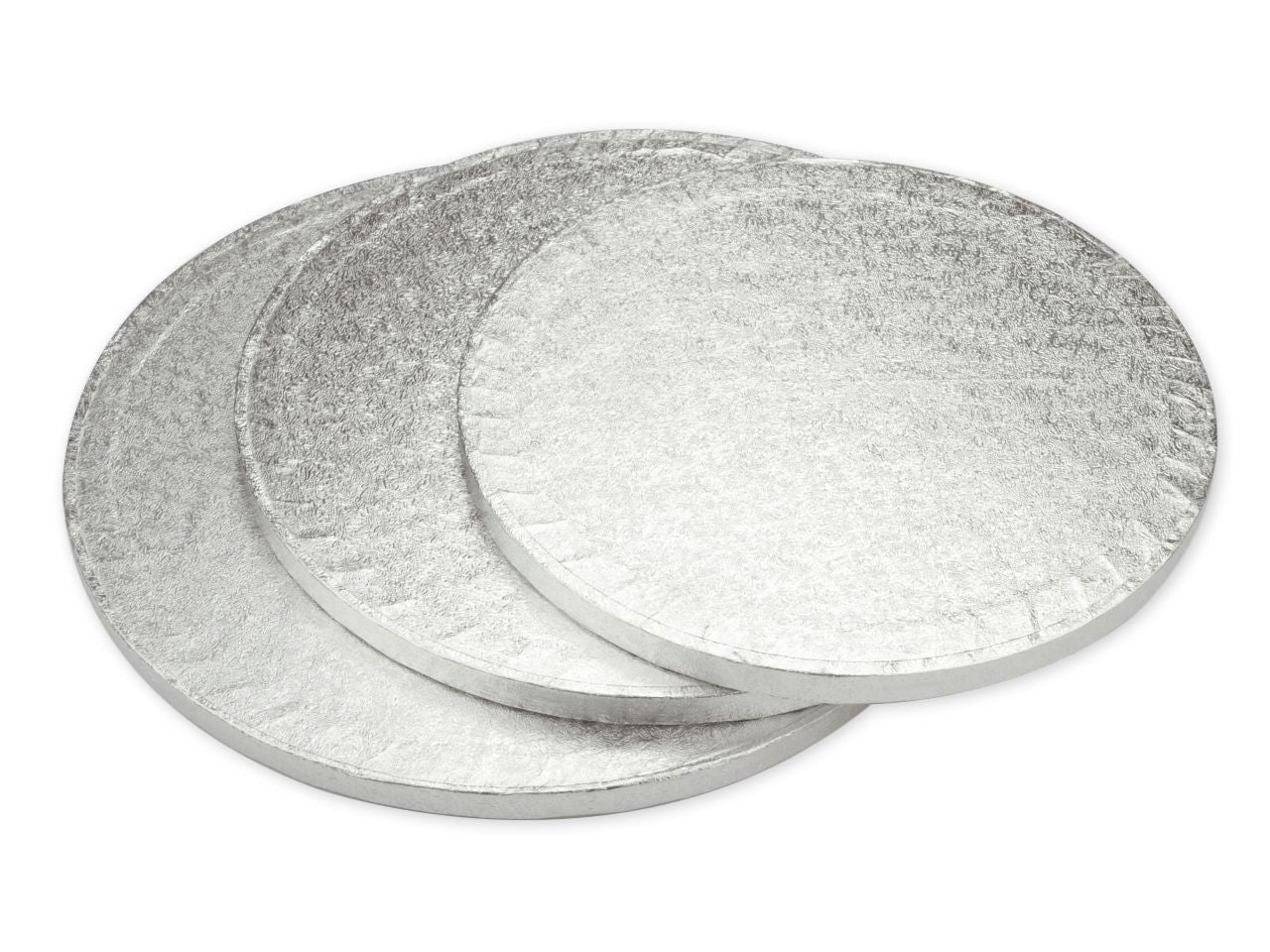 Cake-Masters Cakeboard rund 20cm silber einzeln in Folie