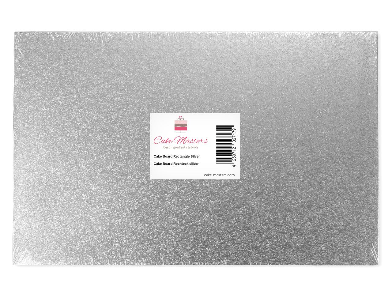 Cake-Masters Cakeboard dikdörtgen 51x36cm gümüş tek tek folyoya sarılmış