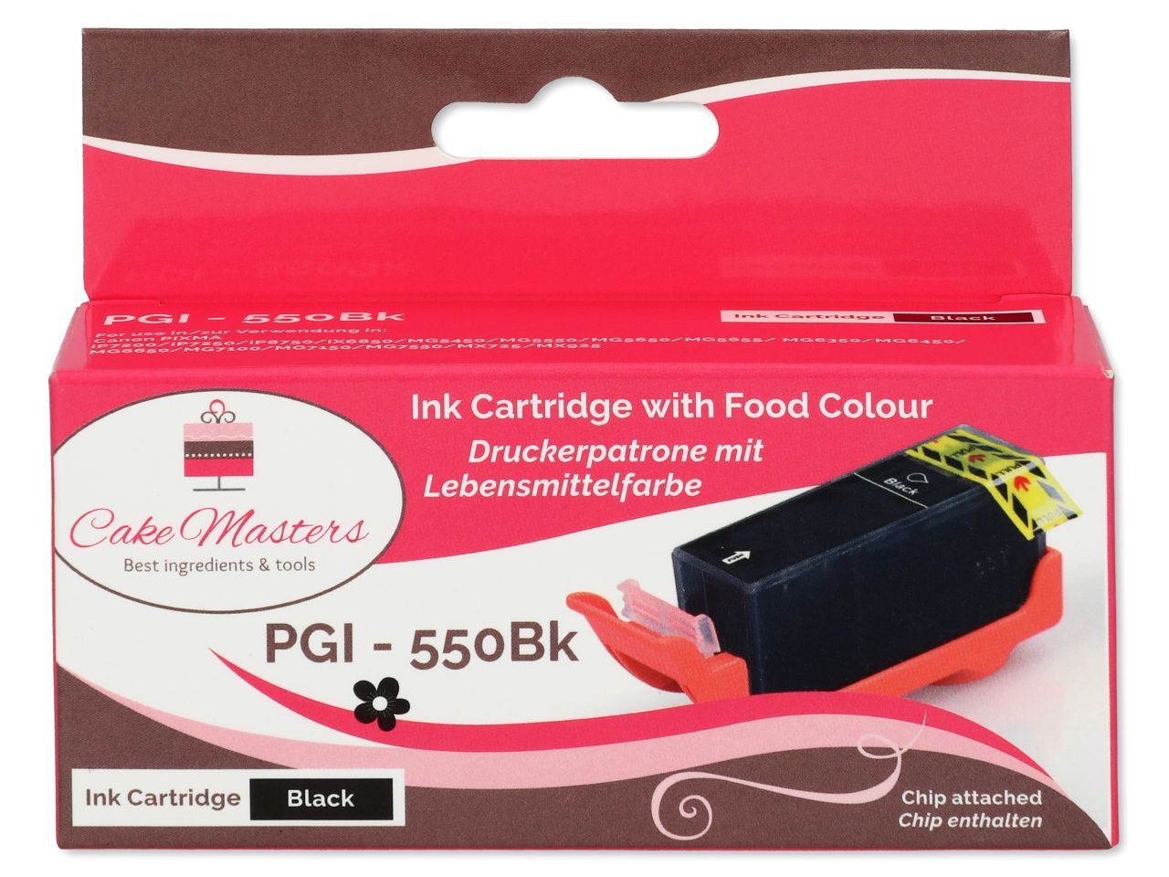 Cake-Masters Patrone schwarz breit PGI-550Bk