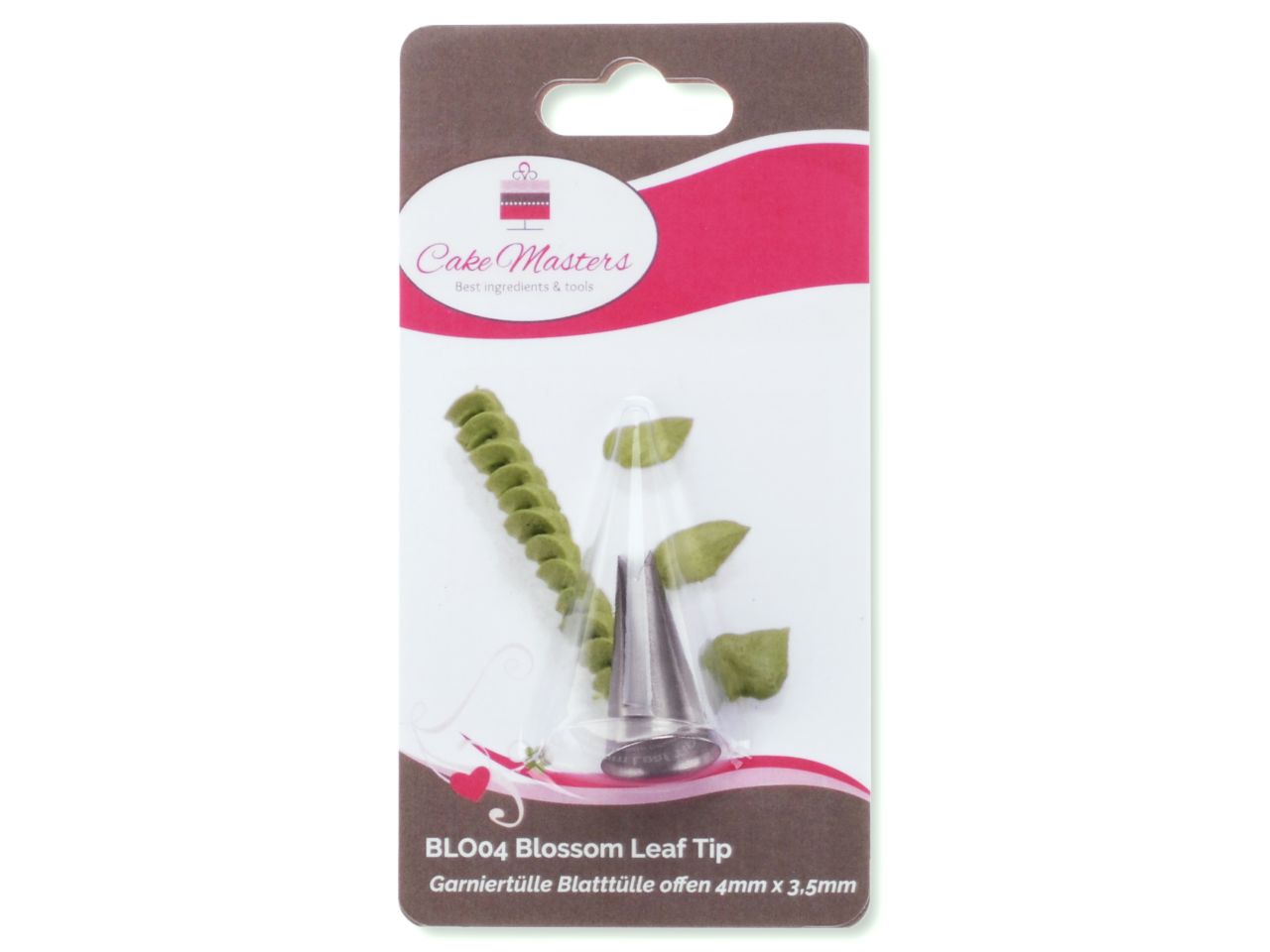 Cake-Masters süsleme başlığı yaprak başlığı açık 4 mm x 3,5 mm