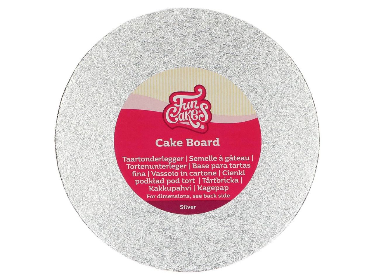 FunCakes Cake Card Round 17.5cm, Thickness 3mm
