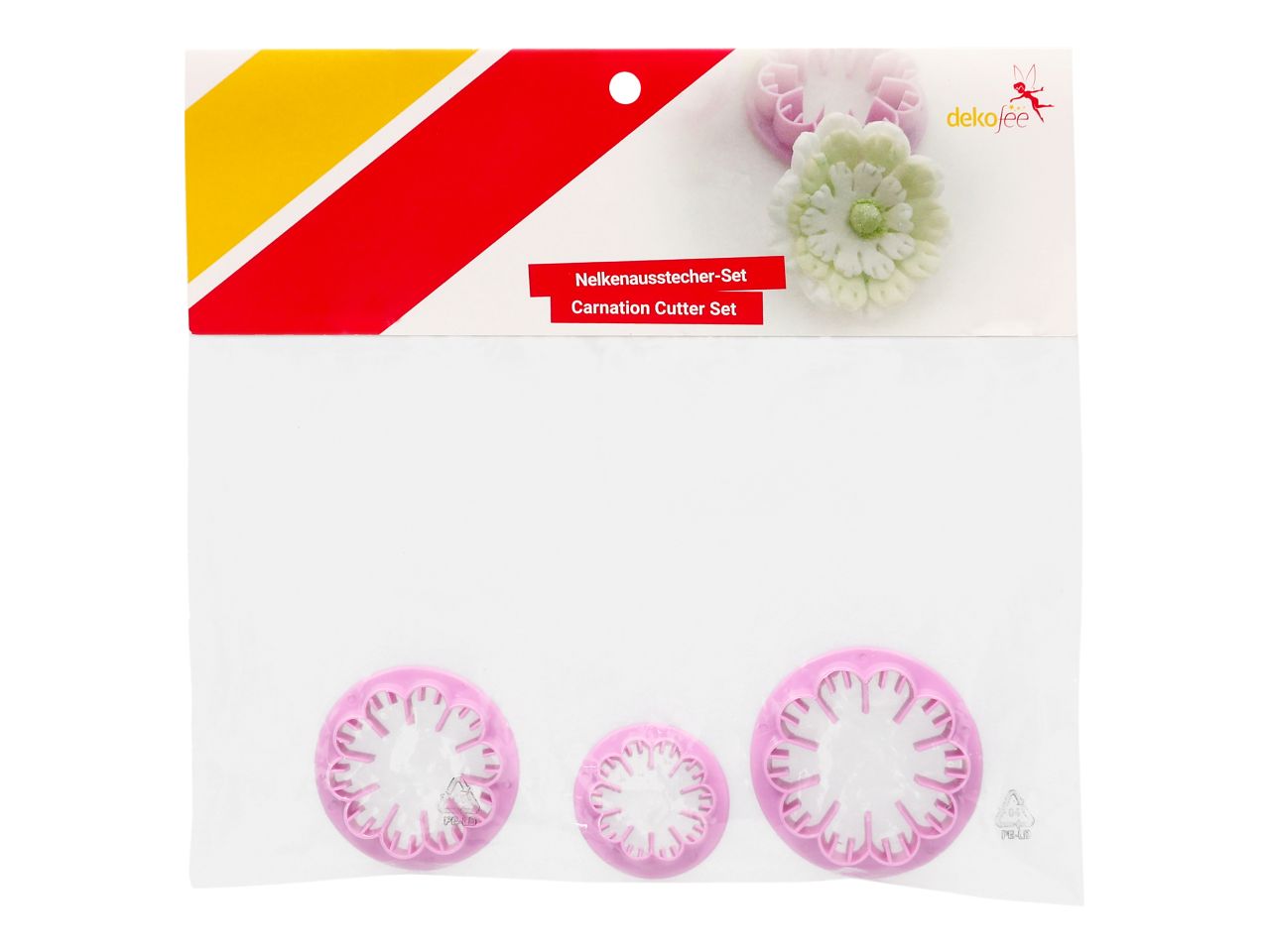 dekofee Nelken Ausstecher Set 3tlg.