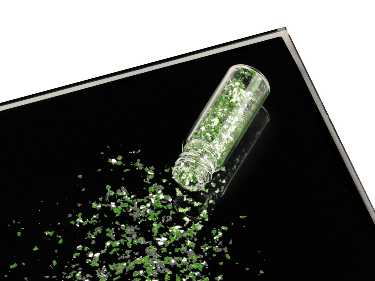 Cake-Masters Mini-Flacon Flitter grob silber-grün