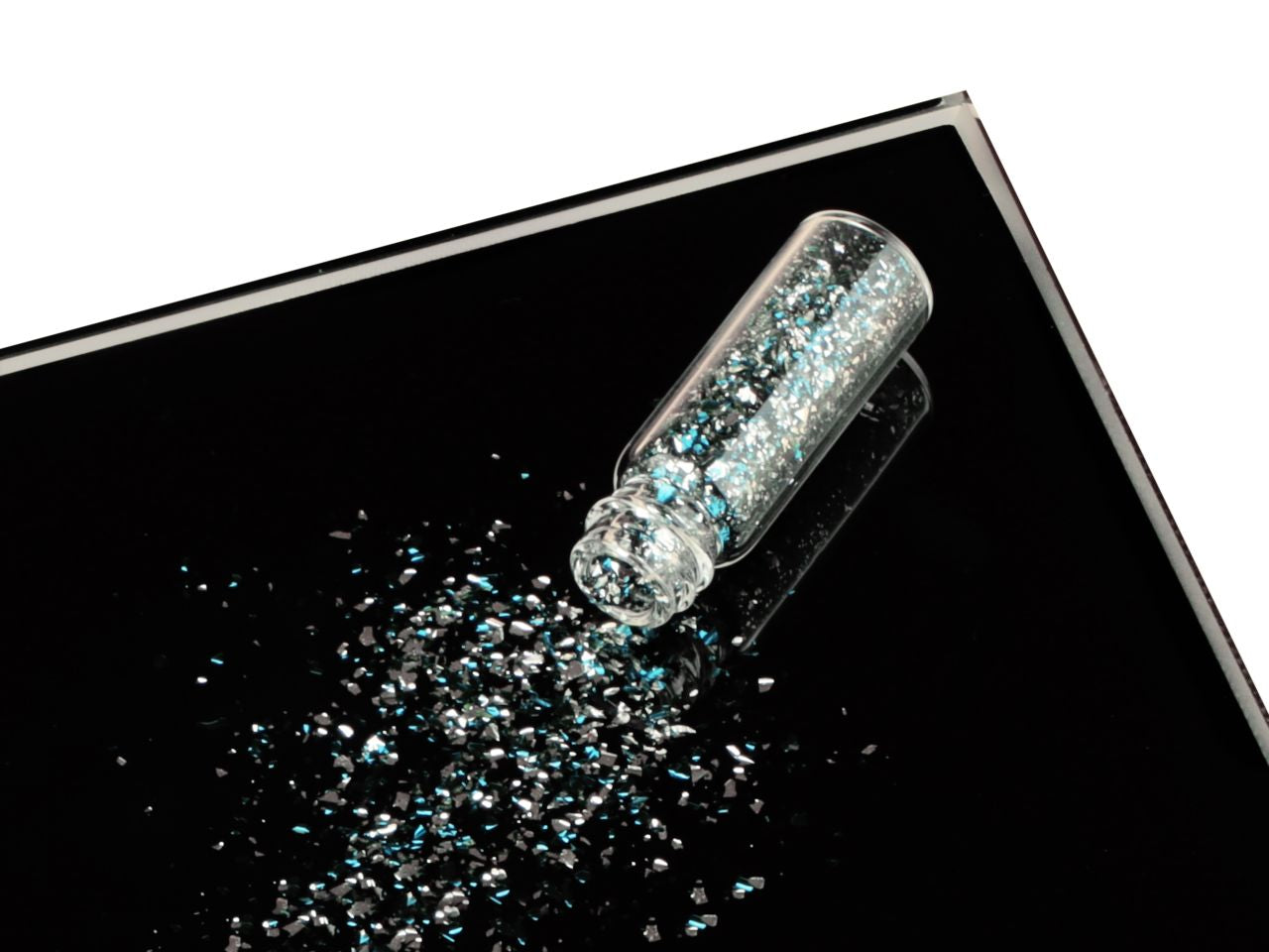 Cake-Masters Mini-Flacon Flitter grob silber-blau