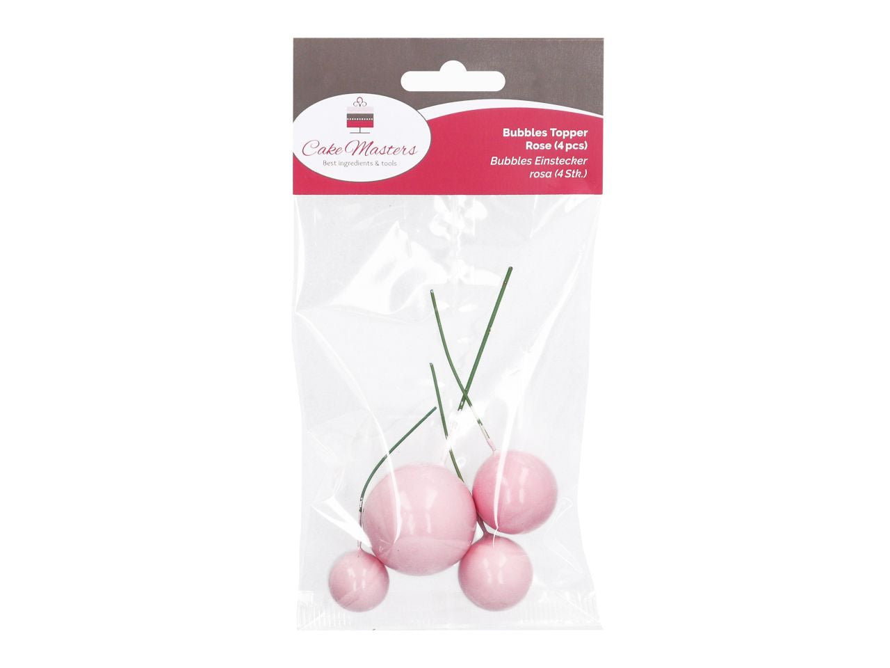 Cake-Masters Bubbles pembe fişler 4 parça
