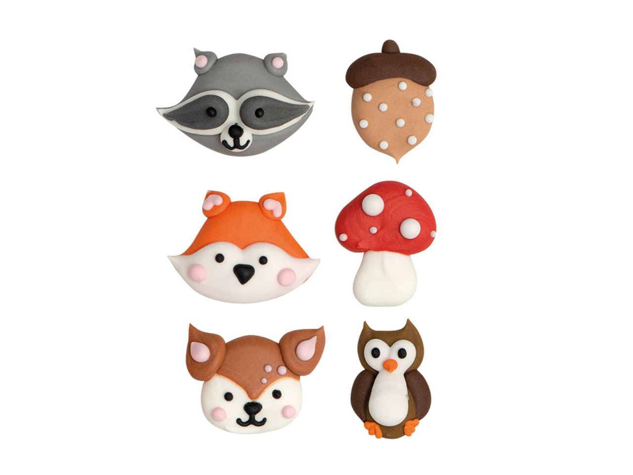 Decora Zuckerdekore Waldtiere 6 Stück