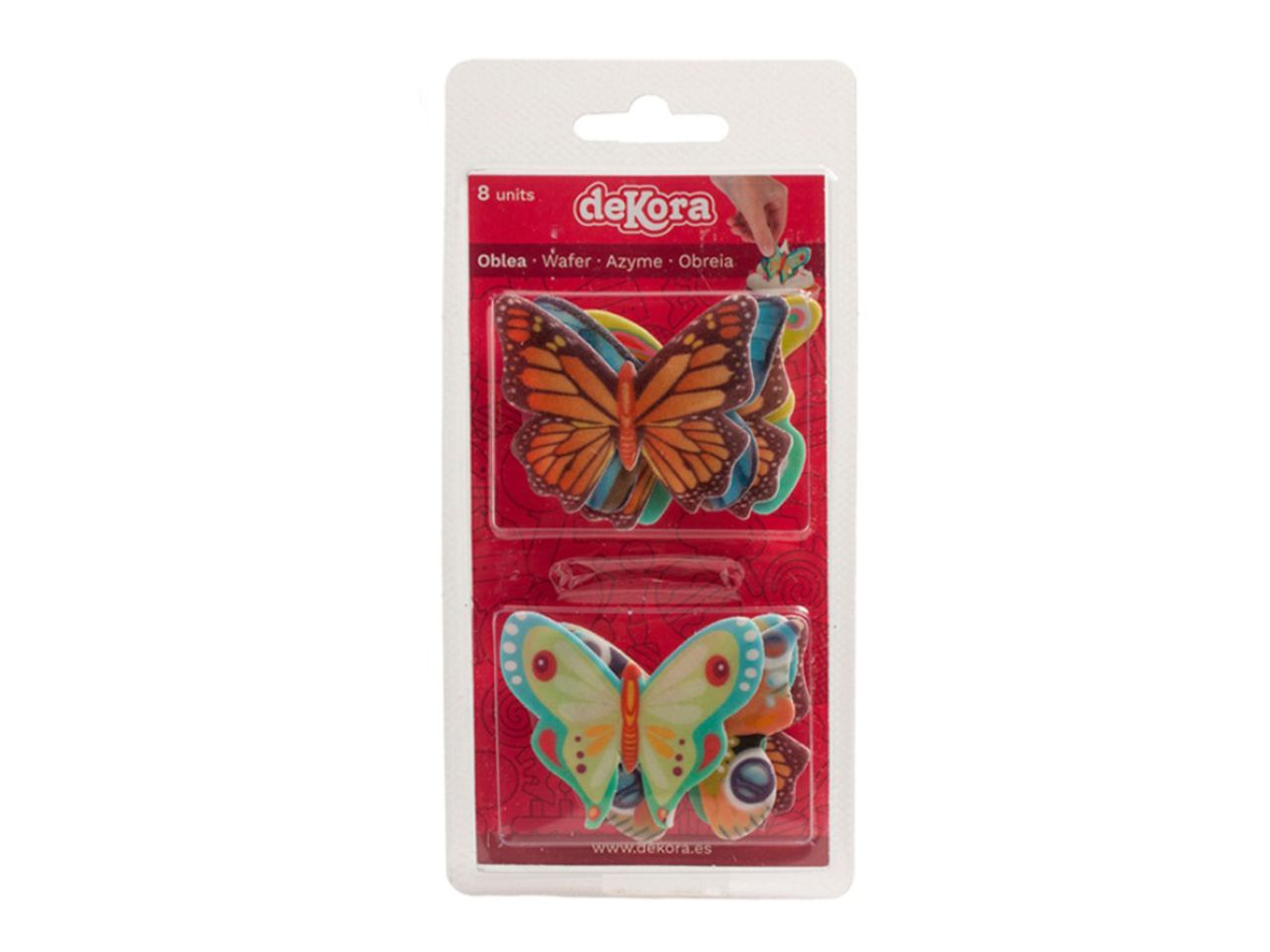 Dekora Aufleger Schmetterlinge Oblate 4,5x5cm 8 Stück