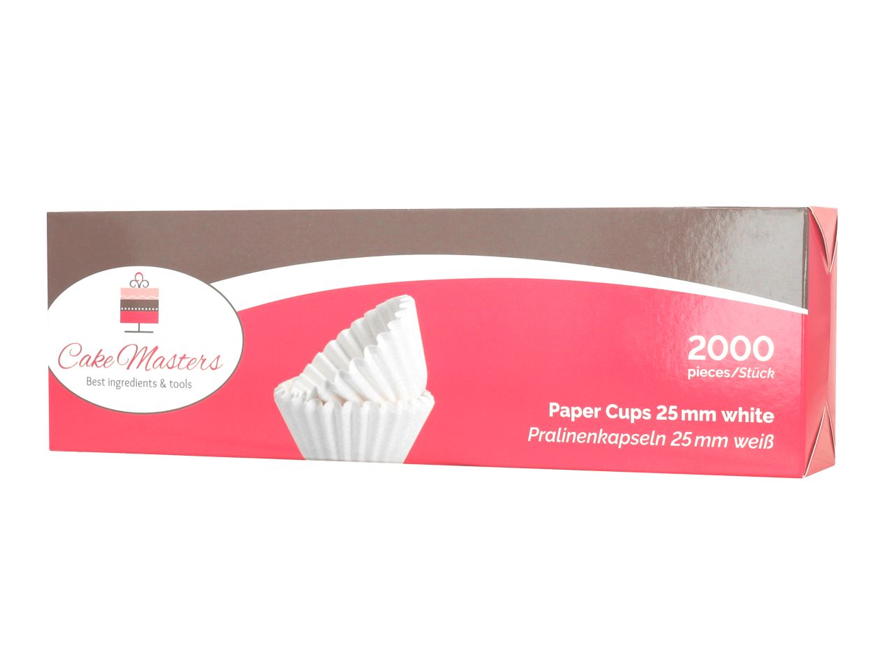 Cake-Masters Pralinenkapseln 25mm weiß 2000 Stück