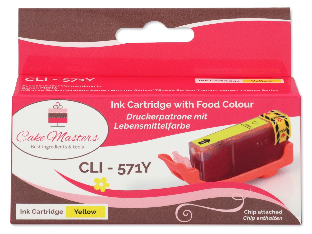 Cake-Masters cartridge yellow CLI-571Y 