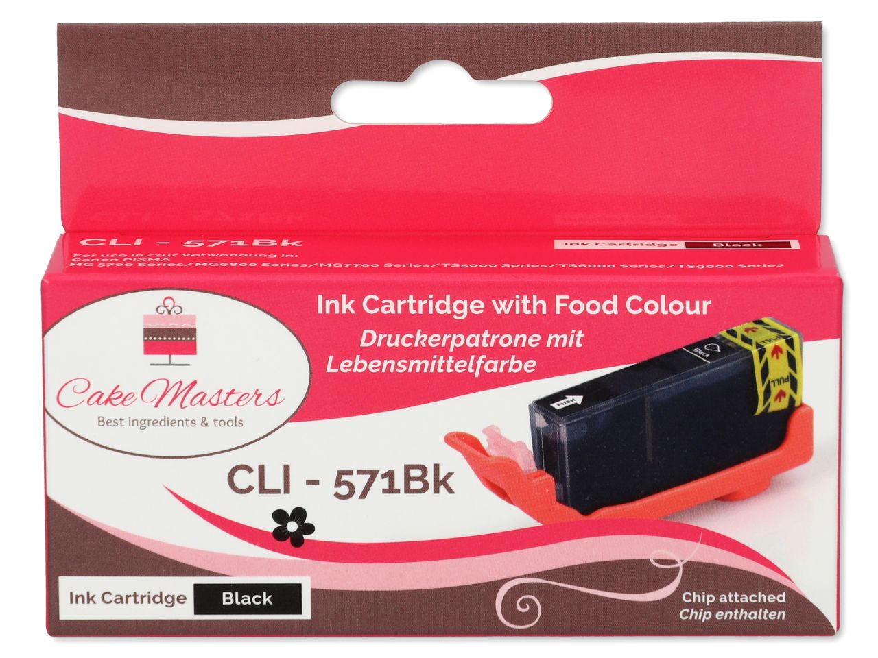 Cake-Masters cartridge black narrow CLI-571Bk 