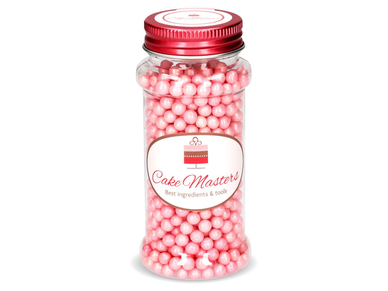 Cake-Masters Soft Sugar Pearls Pink Glitter 60g