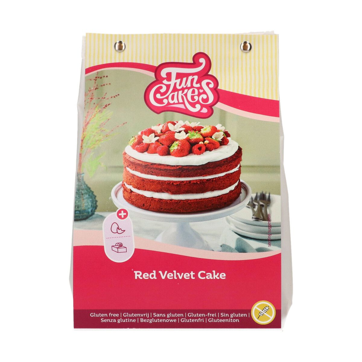 FunCakes Mix für Red Velvet Cake, Gluten Frei 400 g