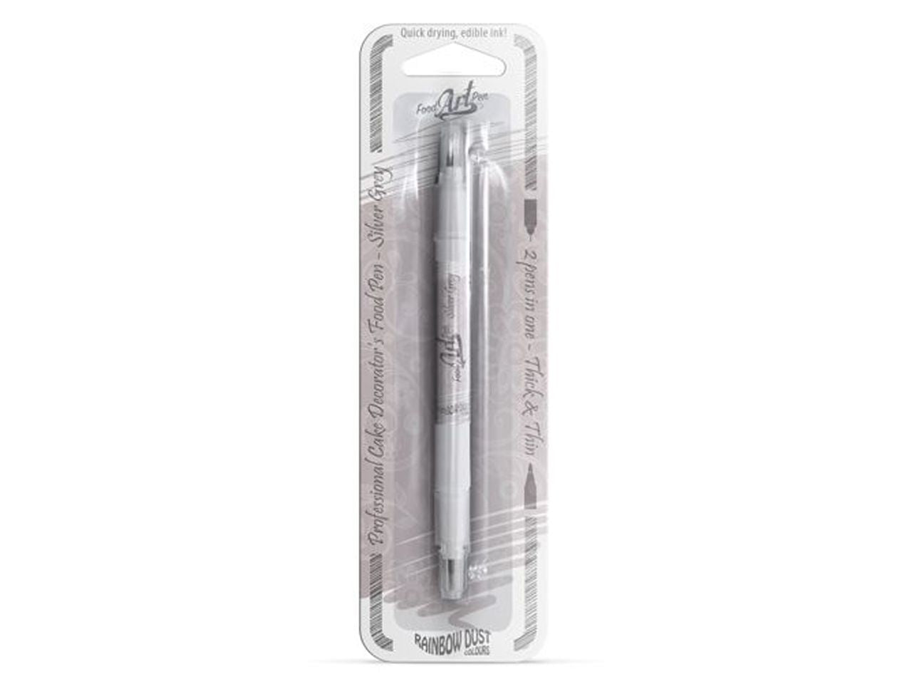 Rainbow Dust Food Art Pen Silver Grey