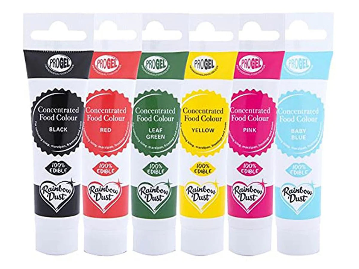 Rainbow Dust Food Coloring ProGel Multipack Essentials 6x25g