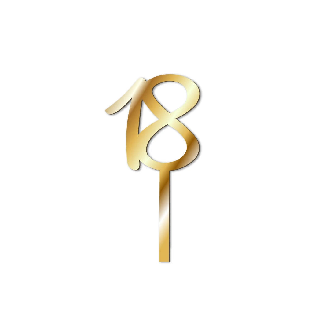 Cake Topper Numbers Gold-18