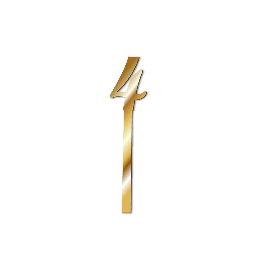 Cake Topper Numbers Gold-4