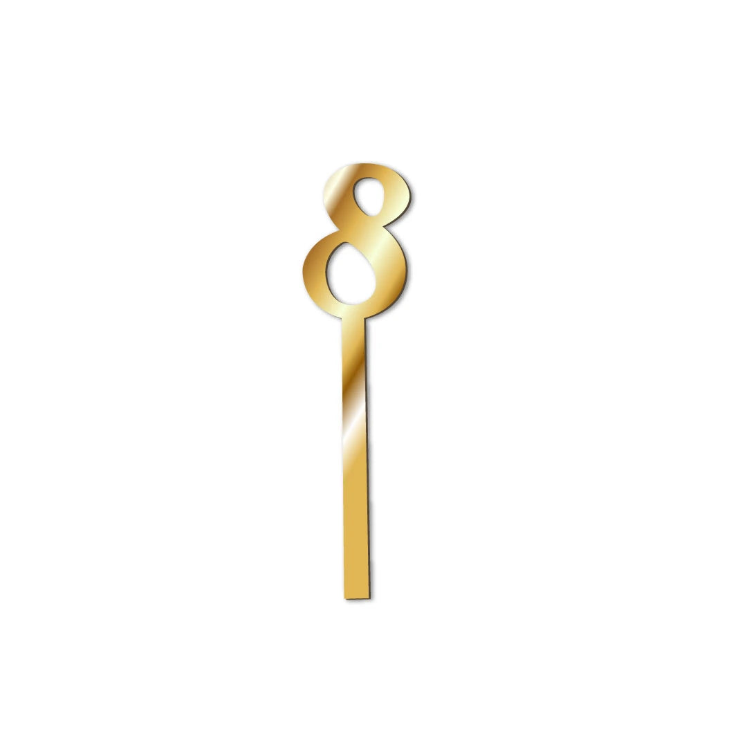 Cake Topper zahlen Gold-8